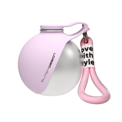 Pet Water Bottle 304 Stainless Steel Collapsible Ball Shaped Drinking Device Portable Dog Bowl for Small Dogs Outdoor Portable