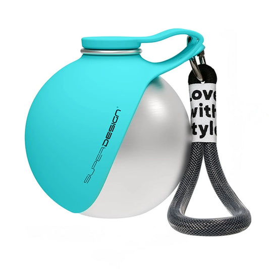 Pet Water Bottle 304 Stainless Steel Collapsible Ball Shaped Drinking Device Portable Dog Bowl for Small Dogs Outdoor Portable